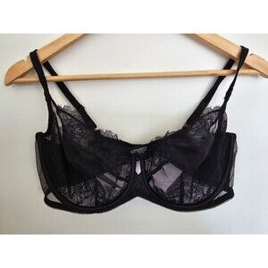 Soma Women’s Black Lace Breathtaking Full Coverage Underwire Bra Size 38DD